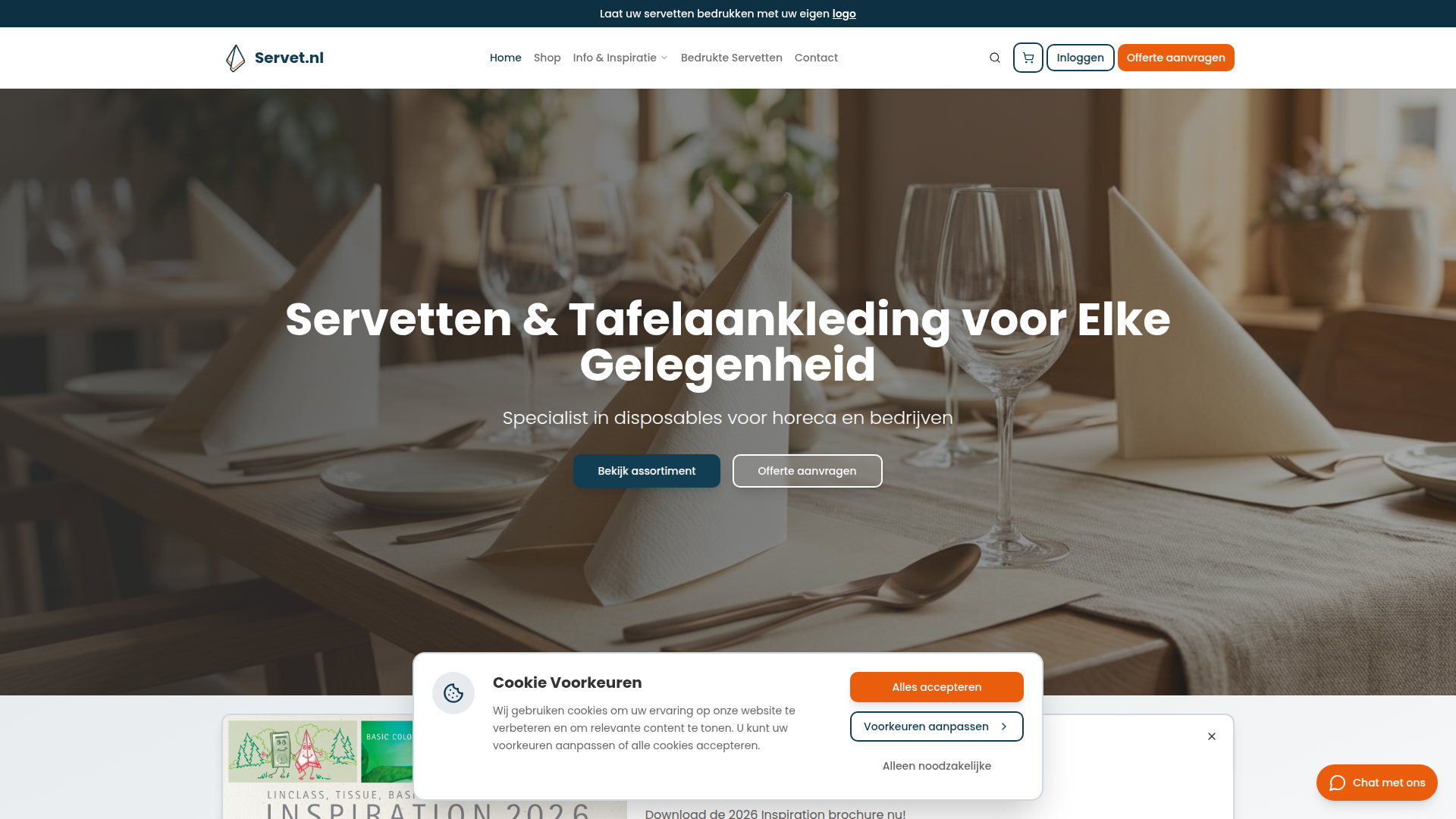 Servet.nl website - webdesign voorbeeld